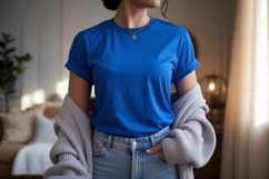 Blue T shirt and Jeans Mockup image Product Image 1