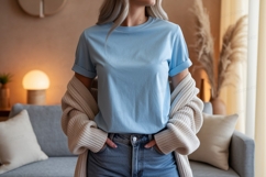 Light blue t shirt mockup clothing Product Image 1