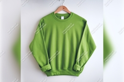 Green Tshirt Mockup On Wooden Hanger Product Image 1