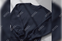 Navy Sweatshirt Tshirt Mockup Casual Apparel Product Image 1