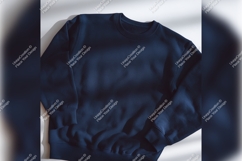 Navy Blue Sweatshirt Tshirt Mockup On White Product Image 1