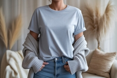 Light blue t shirt mockup image Product Image 1