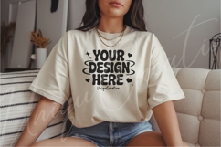 Soft White Casual T-Shirt Mockup Product Image 1