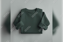 Folded Dark Green Tshirt Mockup Apparel Product Image 1