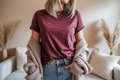maroon shirt Product Image 1