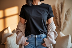 Black shirt and jeans mockup t-shirt Product Image 1