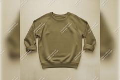 Olive Green Casual Tshirt Mockup Apparel Product Image 1
