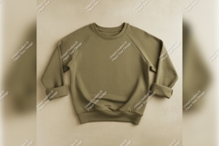 Olive Green Tshirt Mockup For Kids Product Image 1
