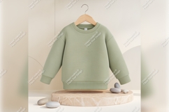 Green Tshirt Mockup On A Wooden Hanger Product Image 1