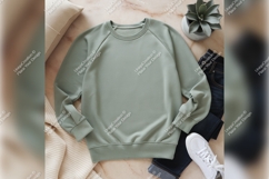 Sage Green Tshirt Mockup Casual Apparel Arrangement Product Image 1