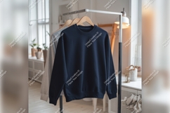 Crewneck Sweatshirt Tshirt Mockup In Natural Light Product Image 1