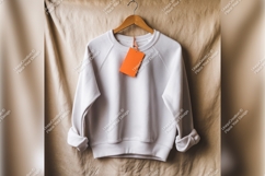 White Sweatshirt On Hanger Tshirt Mockup Product Image 1