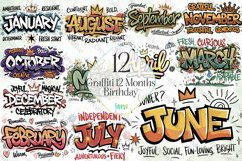 Graffiti 12 Months Birthday Sublimation Product Image 1