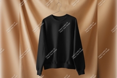 Black Sweatshirt On Hanger Tshirt Mockup Product Image 1