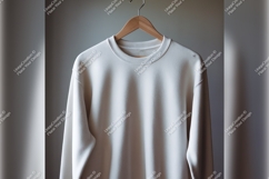 White Tshirt Mockup On Wooden Hanger Product Image 1