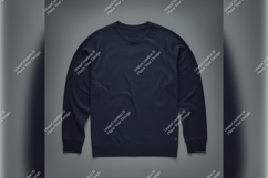 Navy Blue Sweatshirt Tshirt Mockup Apparel Clothing Product Image 1