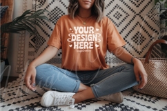 Warm Earth Toned T-Shirt Mockup Product Image 1