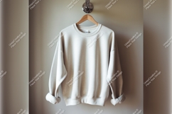 Sand Sweatshirt On Hanger Tshirt Mockup Product Image 1