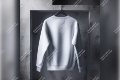 White Sweatshirt Tshirt Mockup Back View Product Image 1