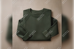 Folded Green Tshirt Mockup On Neutral Background Product Image 1