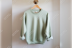 Green Sweatshirt On Hanger Tshirt Mockup Product Image 1