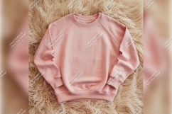 Pink Tshirt Mockup On A Furry Background Product Image 1