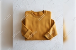 Folded Mustard Yellow Tshirt Mockup On White Product Image 1