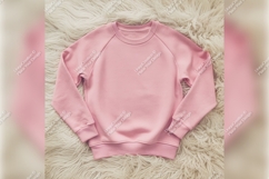 Pink Tshirt Mockup On A Fluffy Rug Product Image 1