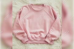 Pink Tshirt Mockup On Fluffy Background Product Image 1