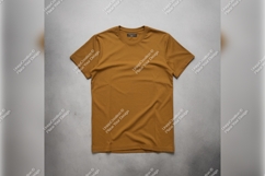 Mustard Yellow Tshirt Mockup Flat Lay Image Product Image 1