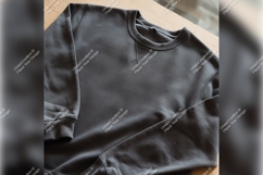 Grey Cotton Sweatshirt Apparel Tshirt Mockup Product Image 1