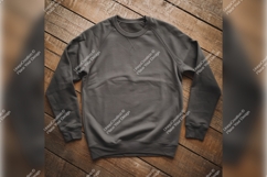 Dark Grey Sweatshirt Tshirt Mockup Flat Lay Product Image 1