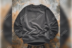 Gray Sweatshirt On Chair Tshirt Mockup Studio Product Image 1