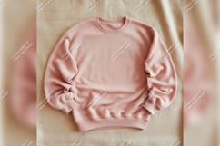 Pink Tshirt Mockup Casual Flat Lay Product Image 1
