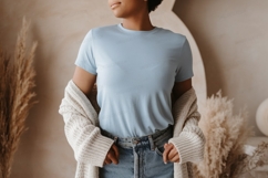 Light blue t shirt mockup clothing Product Image 1