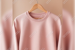 Pink Sweatshirt On Hanger Tshirt Mockup Product Image 1