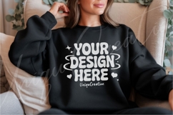 Charcoal Black Relaxed Fit Sweatshirt Mockup Product Image 1
