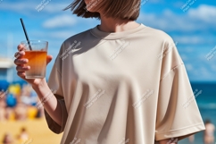 Person holding drink on beach glass straw Product Image 1