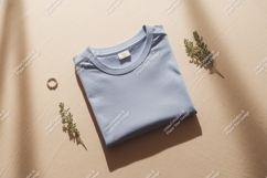 Blue t shirt accessory mockup clothing Product Image 1
