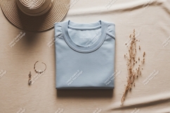 Blue t shirt hat jewelry dried plant image Product Image 1