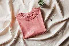 Pink shirt jewelry plant mockup clothing Product Image 1
