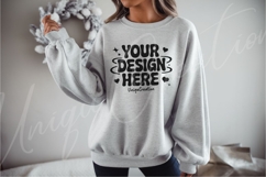 Light Gray Minimalist Sweatshirt Mockup Product Image 1