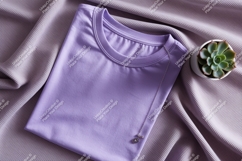 Lavender t shirt necklace succulent plant image Product Image 1