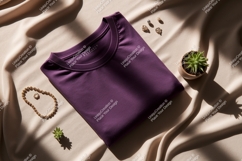 Purple shirt jewelry plant mockup image Product Image 1