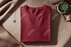Maroon shirt necklace succulent plant Product Image 1