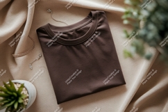 Brown t shirt jewelry plant mockup image Product Image 1