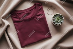 Maroon shirt jewelry succulent t-shirt clothing Product Image 1