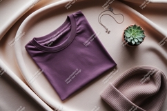 Purple shirt necklace succulent beanie image Product Image 1