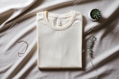 Cream t shirt jewelry plant mockup Product Image 1