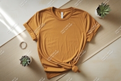 Mustard yellow t shirt mockup image Product Image 1